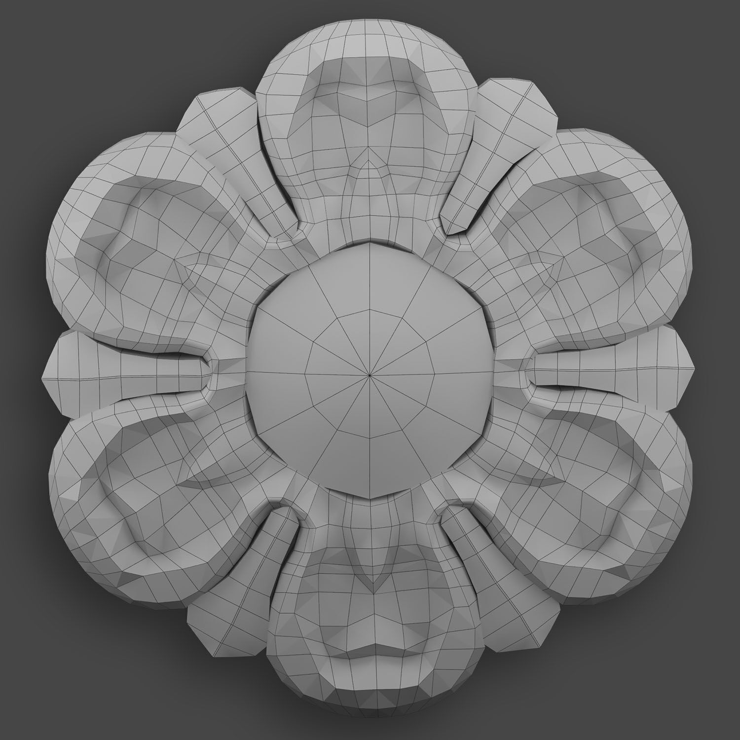 5 Flowers Ornamental Pack 7 3D model_22