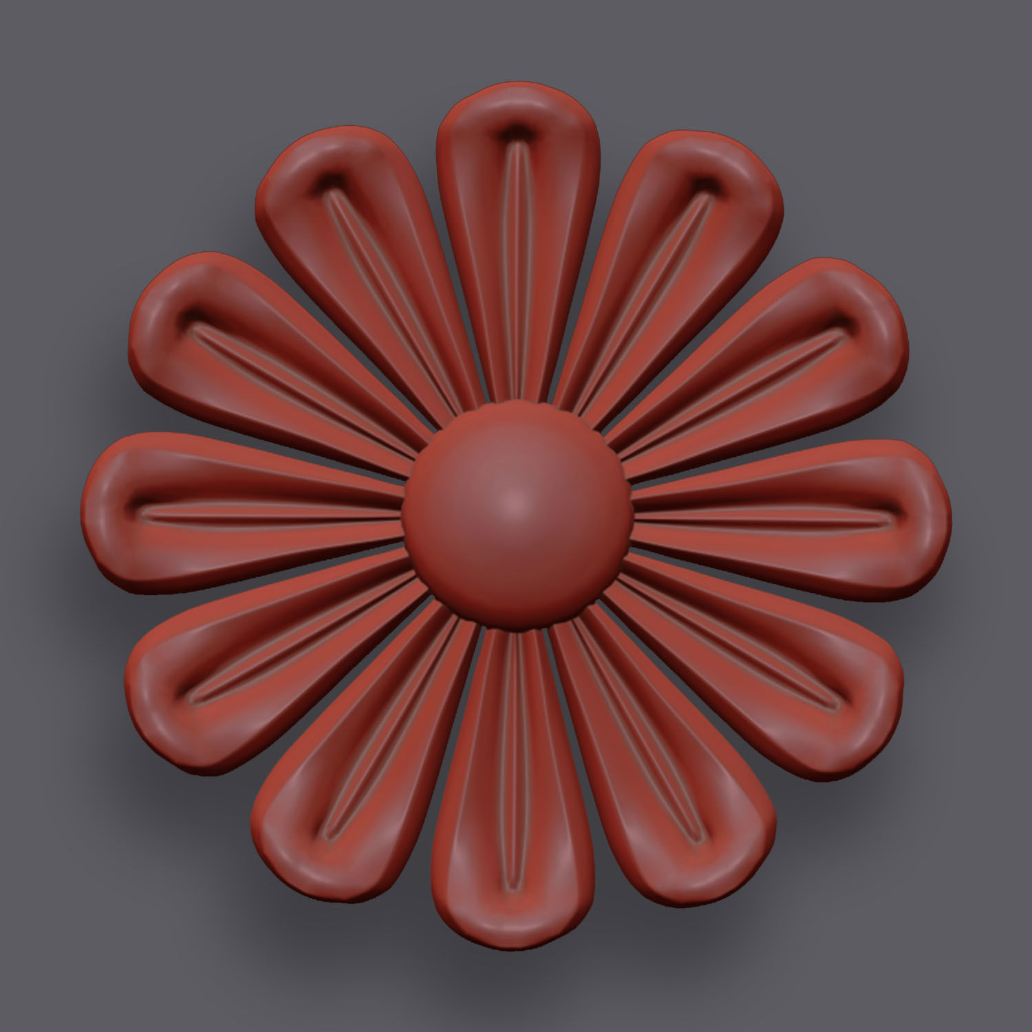 5 Flowers Ornamental Pack 7 3D model_13