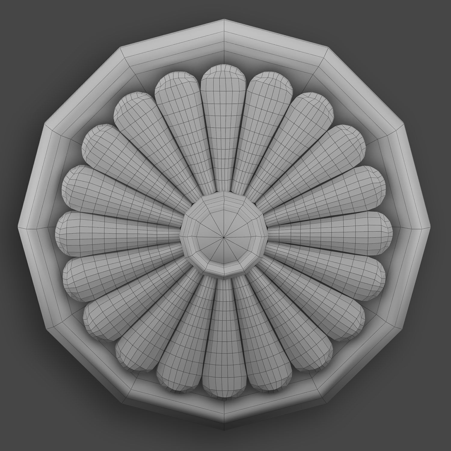 5 Flowers Ornamental Pack 7 3D model_21