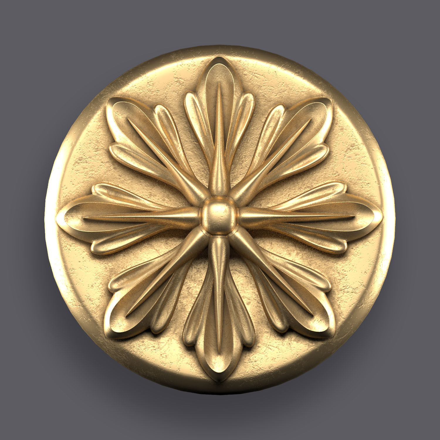5 Flowers Ornamental Pack 7 3D model_2