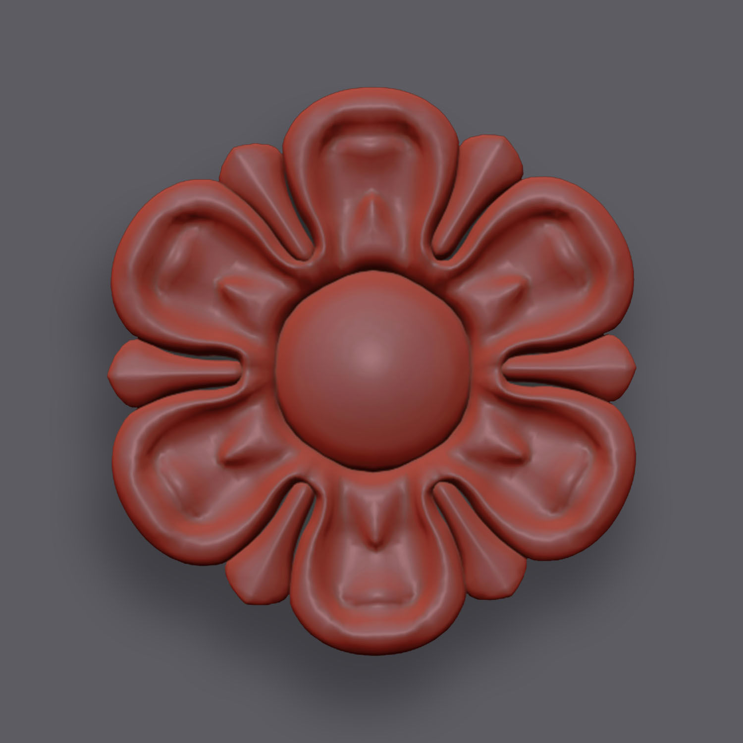 5 Flowers Ornamental Pack 7 3D model_16