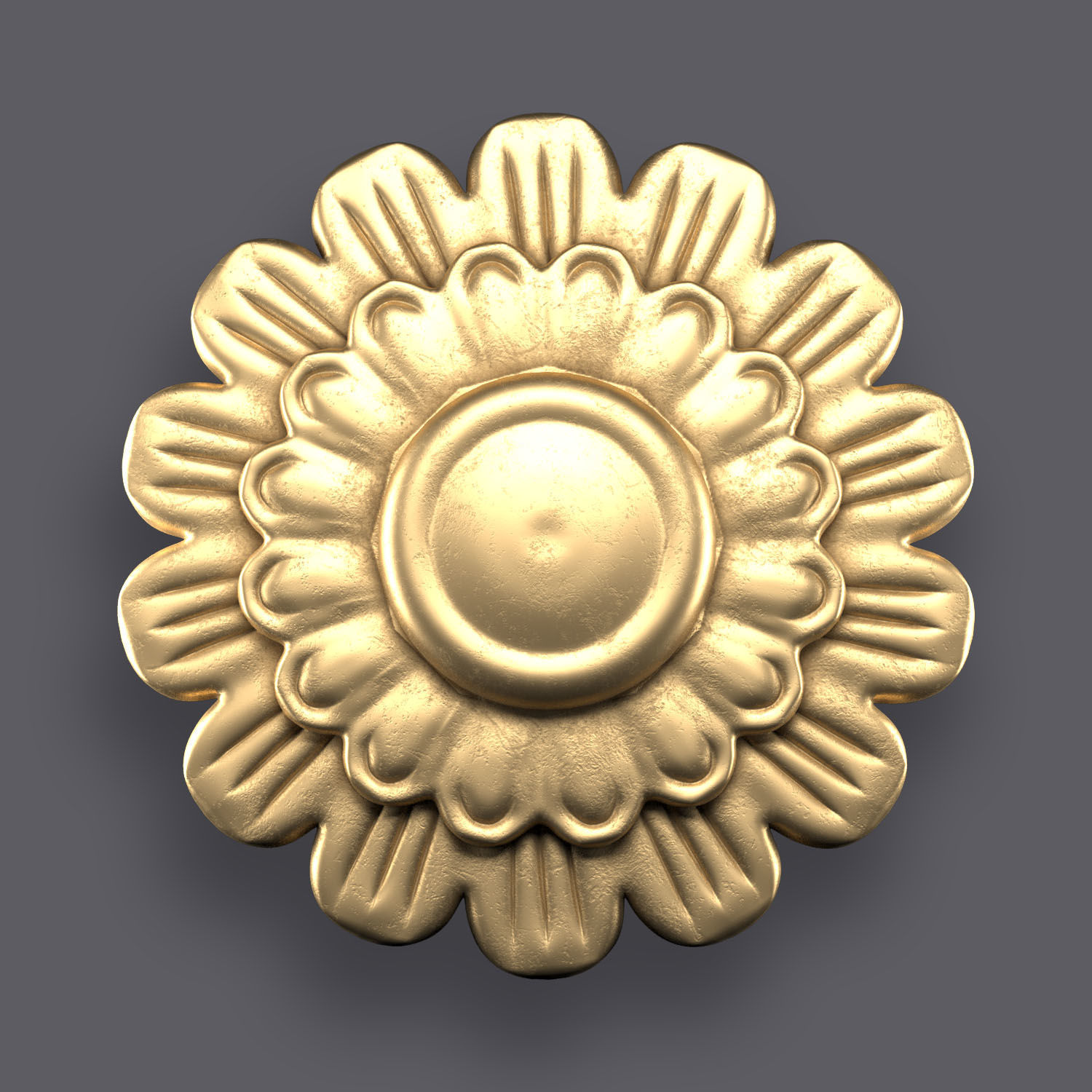 5 Flowers Ornamental Pack 7 3D model_5