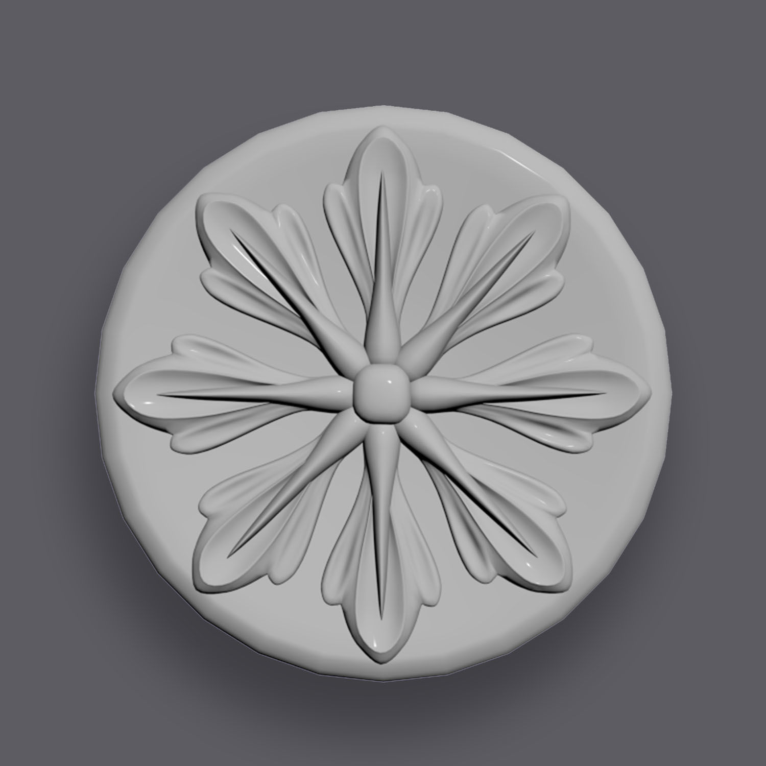 5 Flowers Ornamental Pack 7 3D model_8