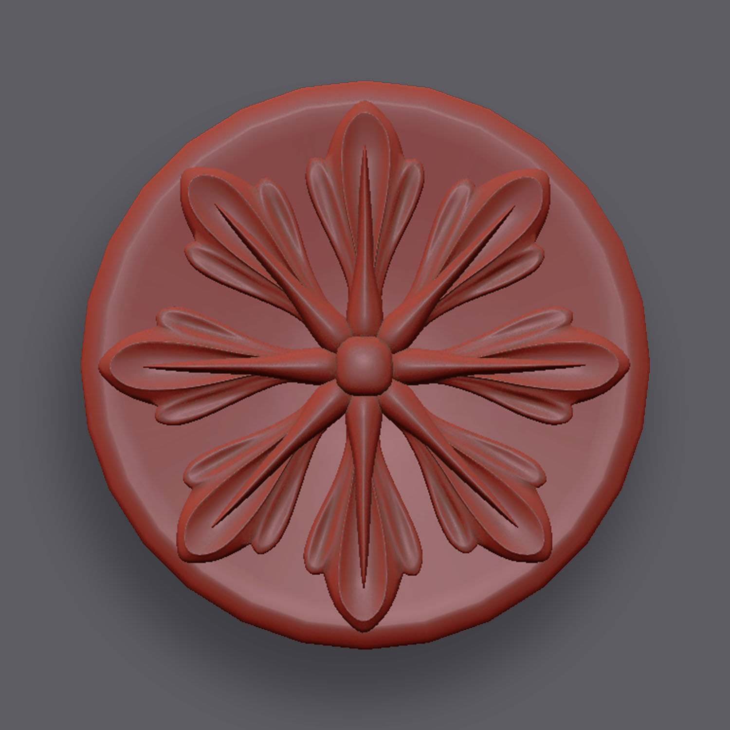 5 Flowers Ornamental Pack 7 3D model_14