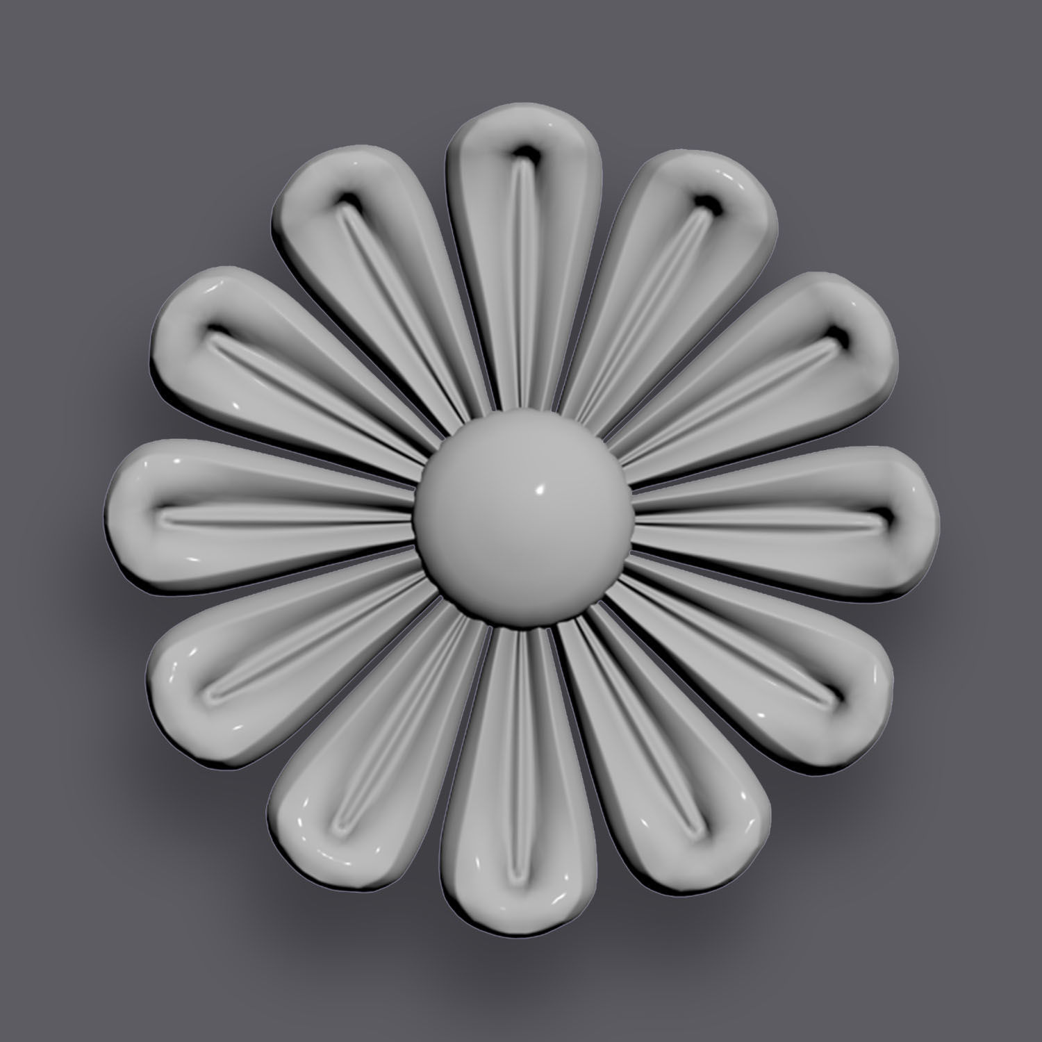 5 Flowers Ornamental Pack 7 3D model_7