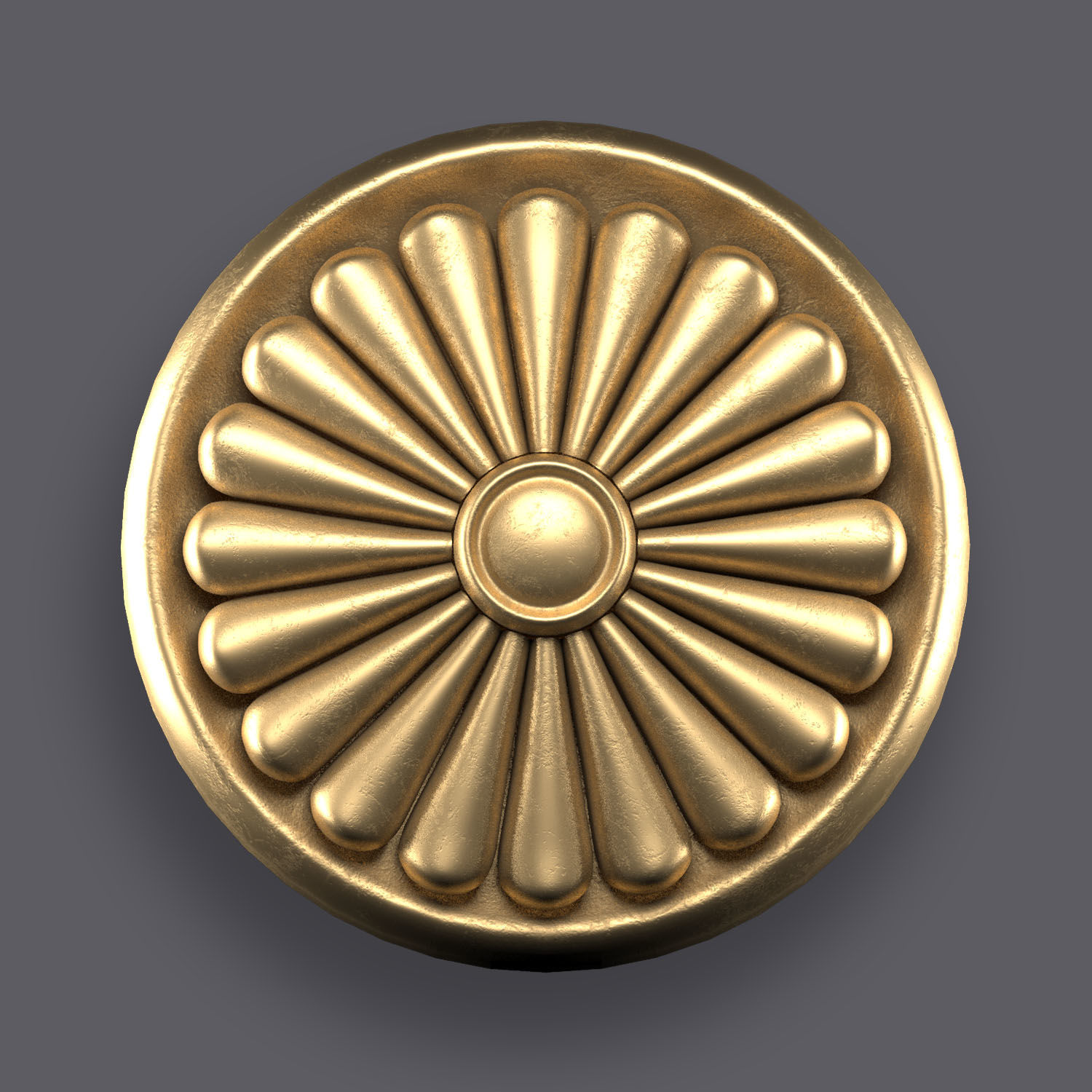 5 Flowers Ornamental Pack 7 3D model_3