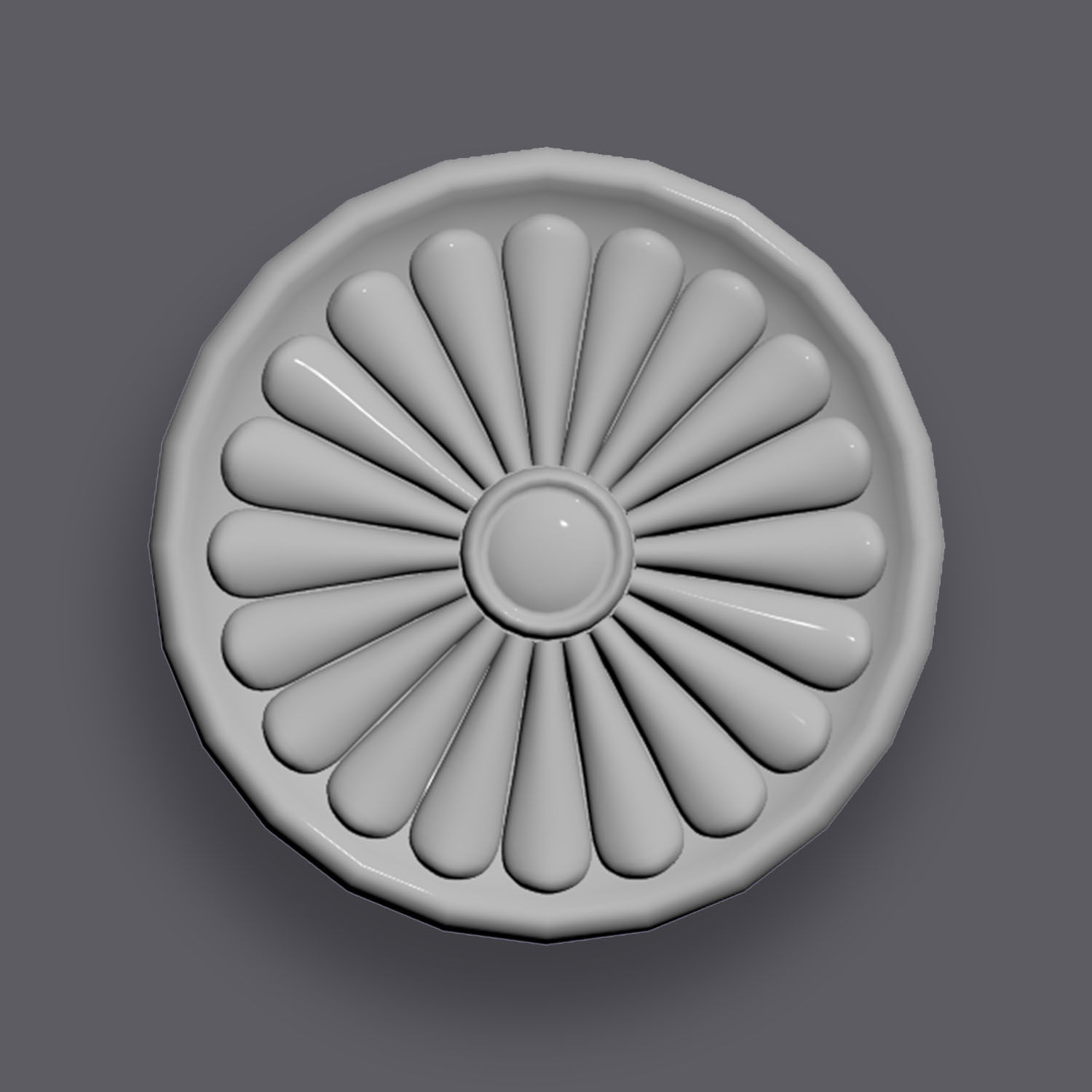 5 Flowers Ornamental Pack 7 3D model_9