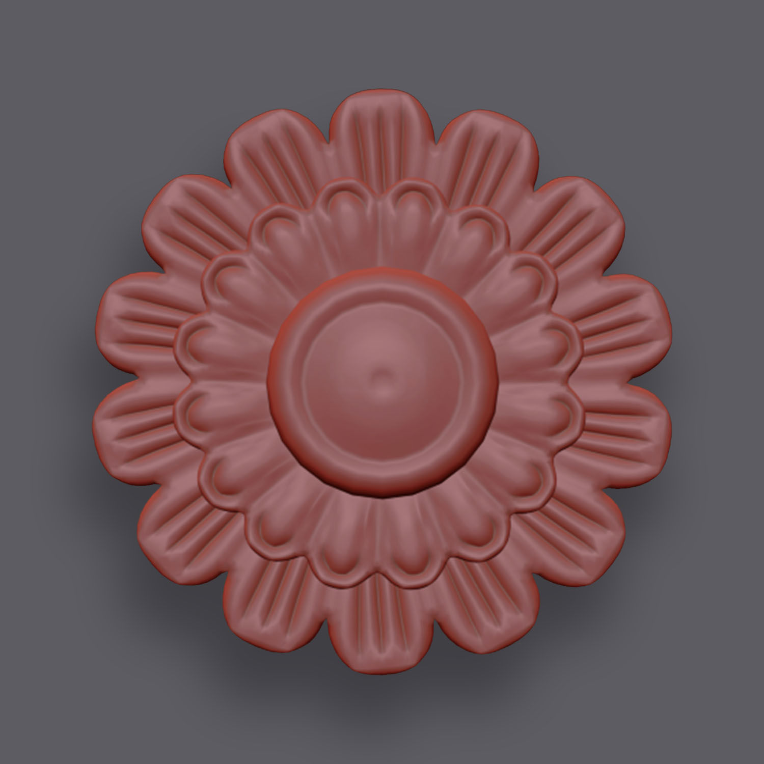 5 Flowers Ornamental Pack 7 3D model_17
