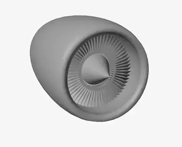 Jet Engine Simple Free 3D model