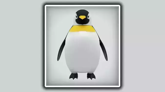 Penguin standing 3d modeling