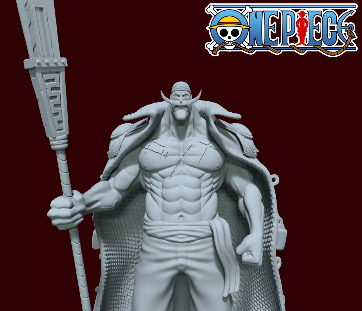 Edward Newgate - Whitebeard - One piece - 3D print - split part 3D print model_0