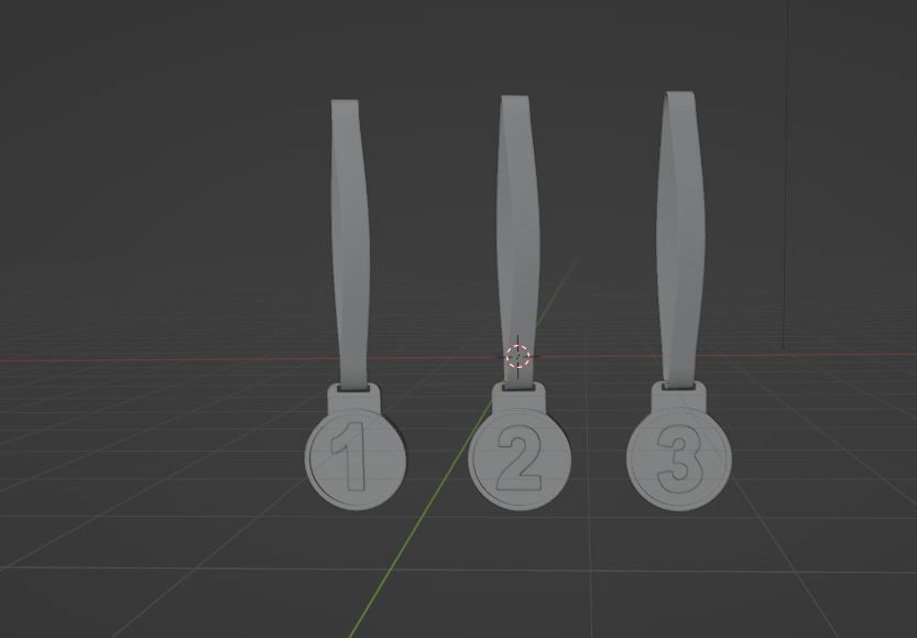 Three Medals  3D model_10