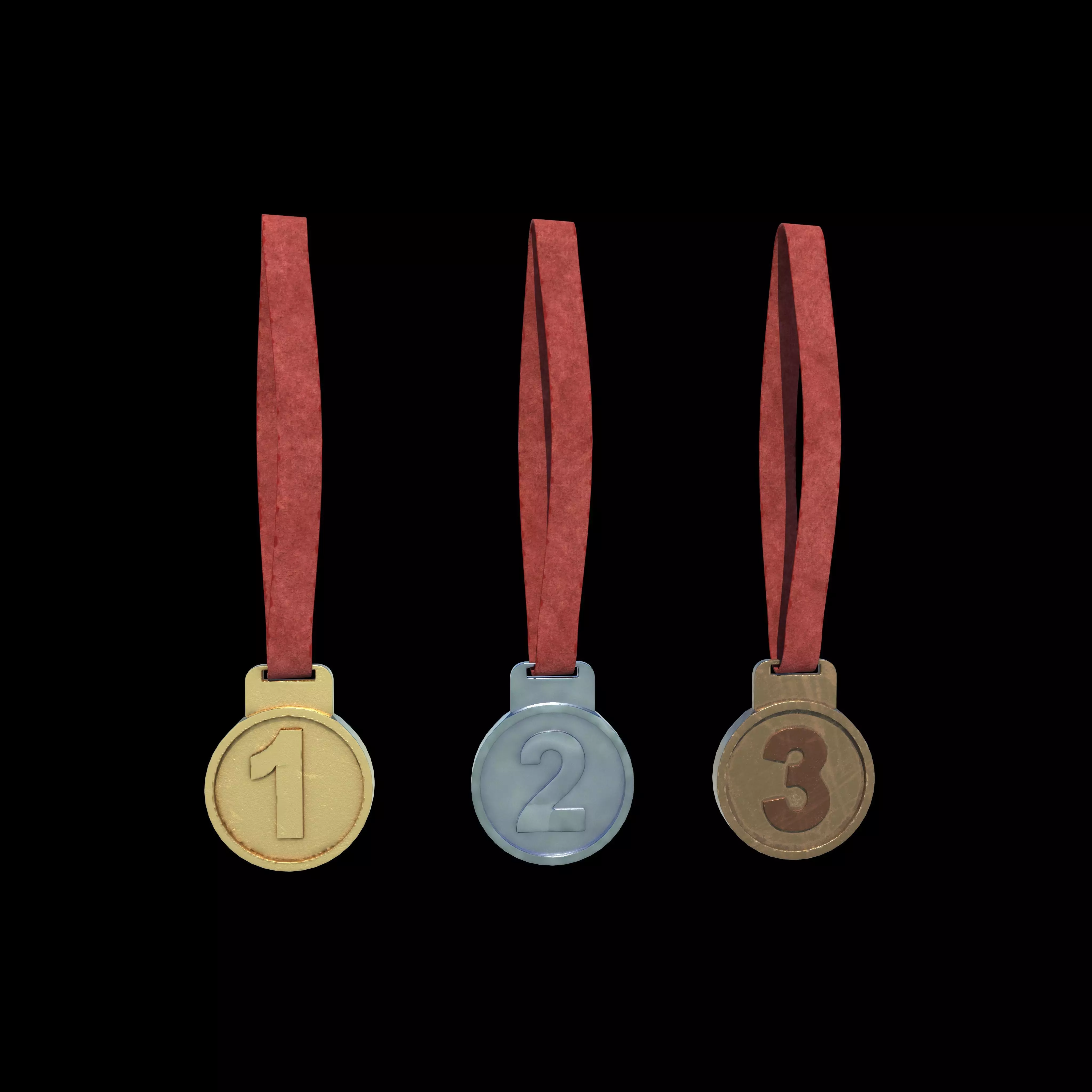 Three Medals  3D model_0