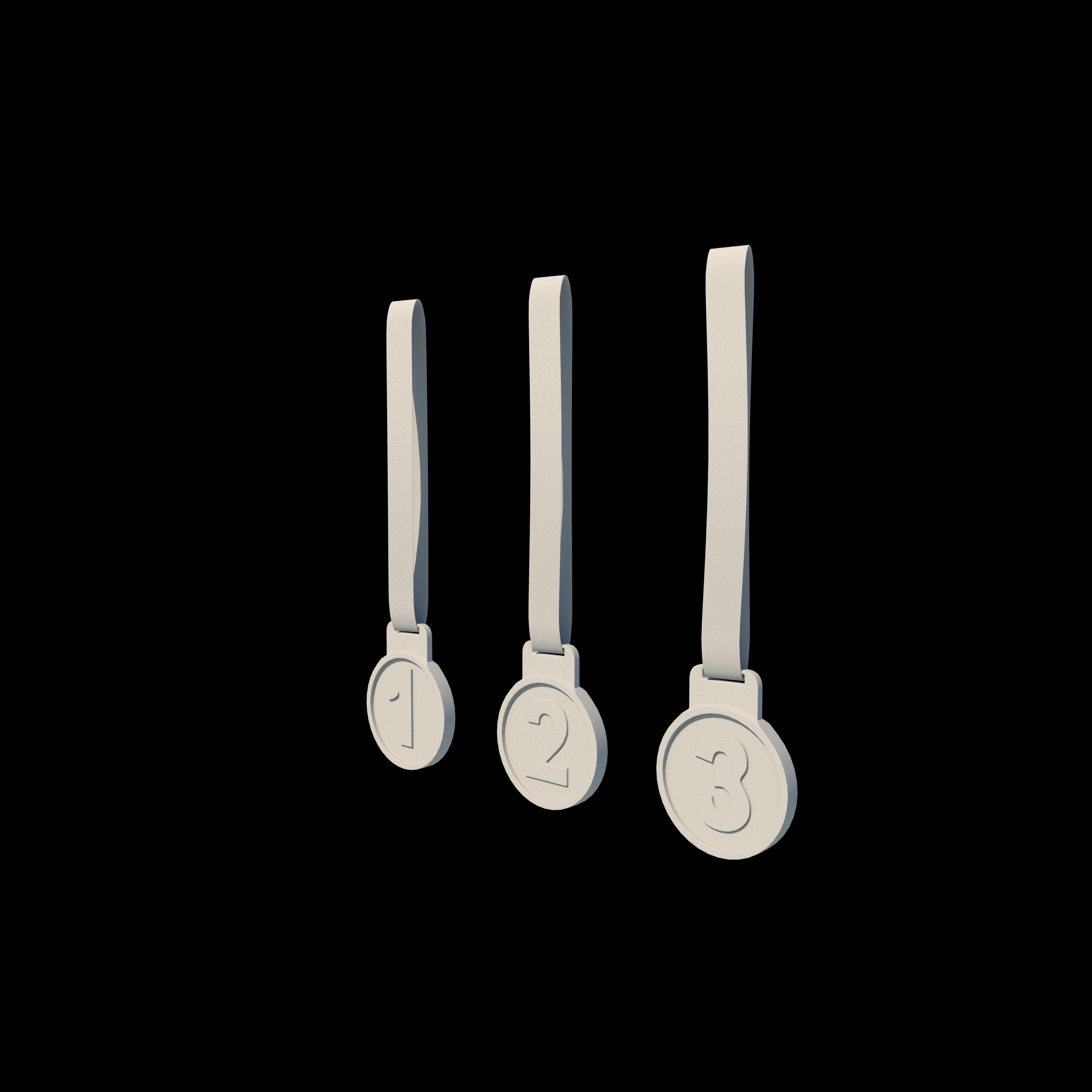 Three Medals  3D model_8
