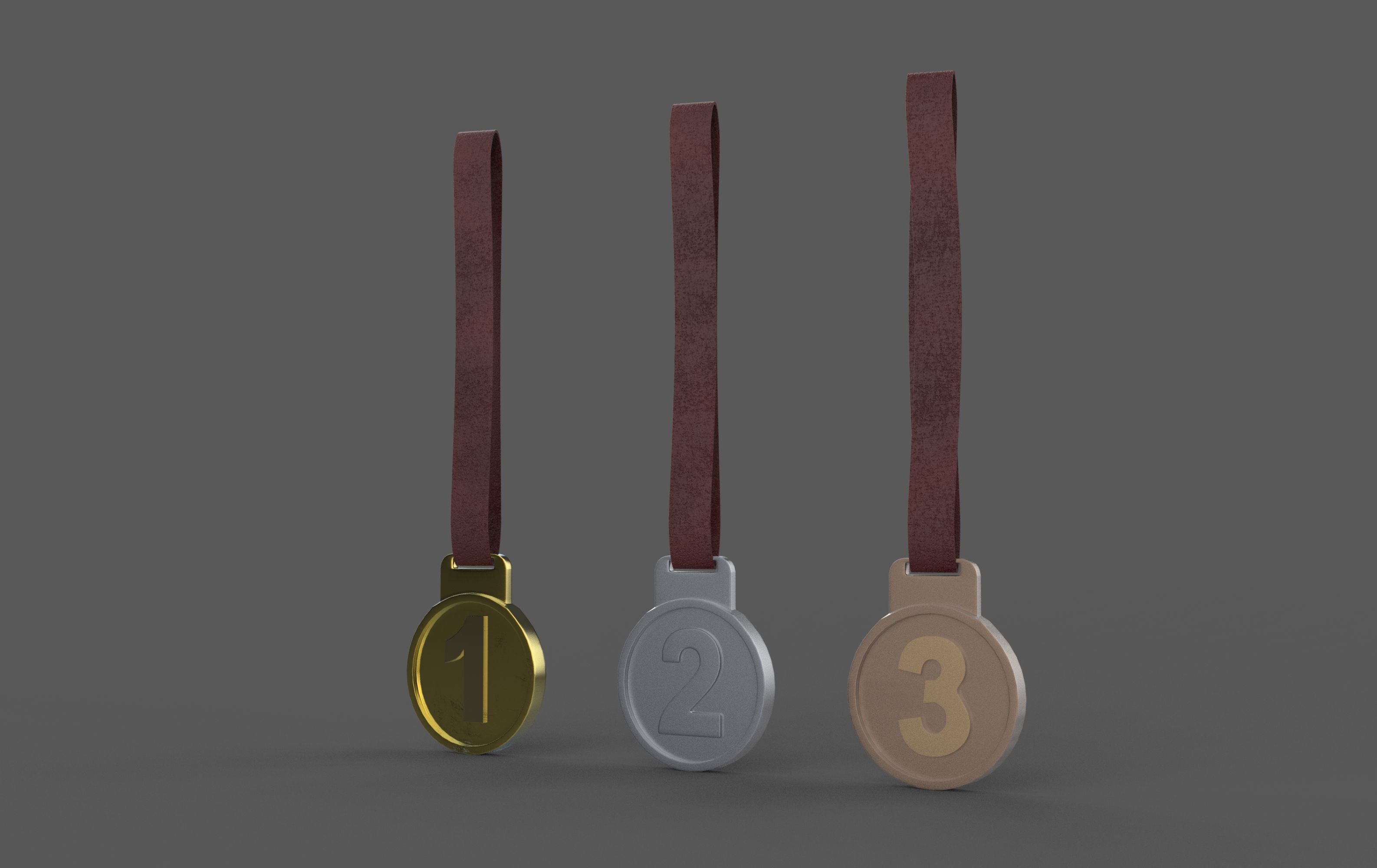 Three Medals  3D model_5