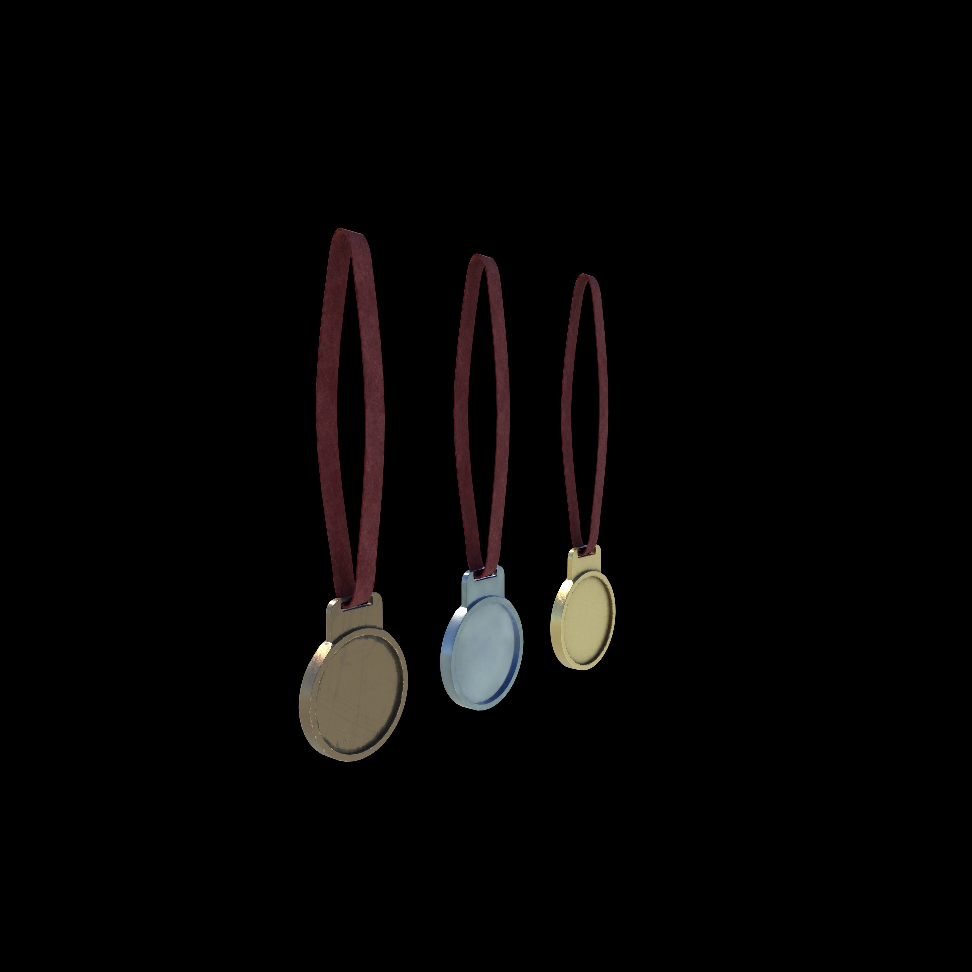 Three Medals  3D model_9
