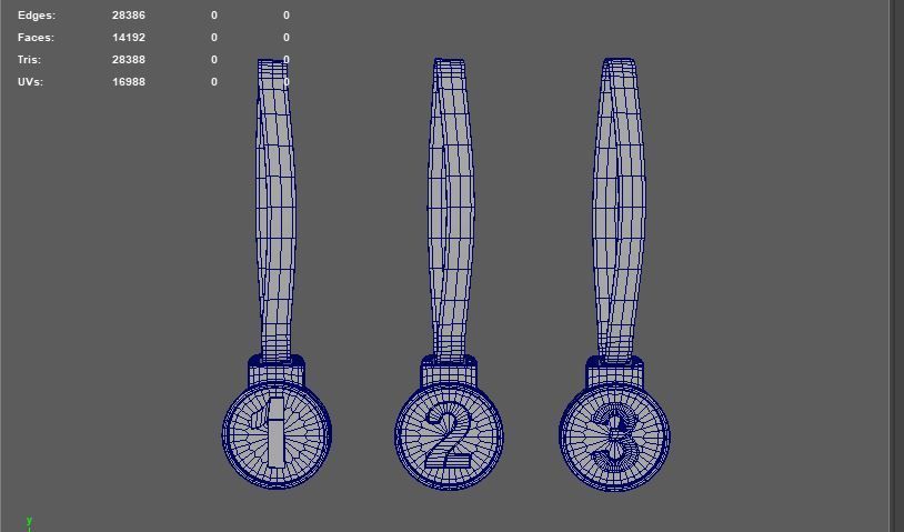 Three Medals  3D model_11
