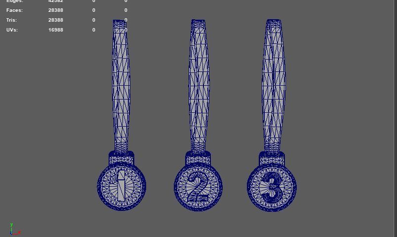 Three Medals  3D model_12
