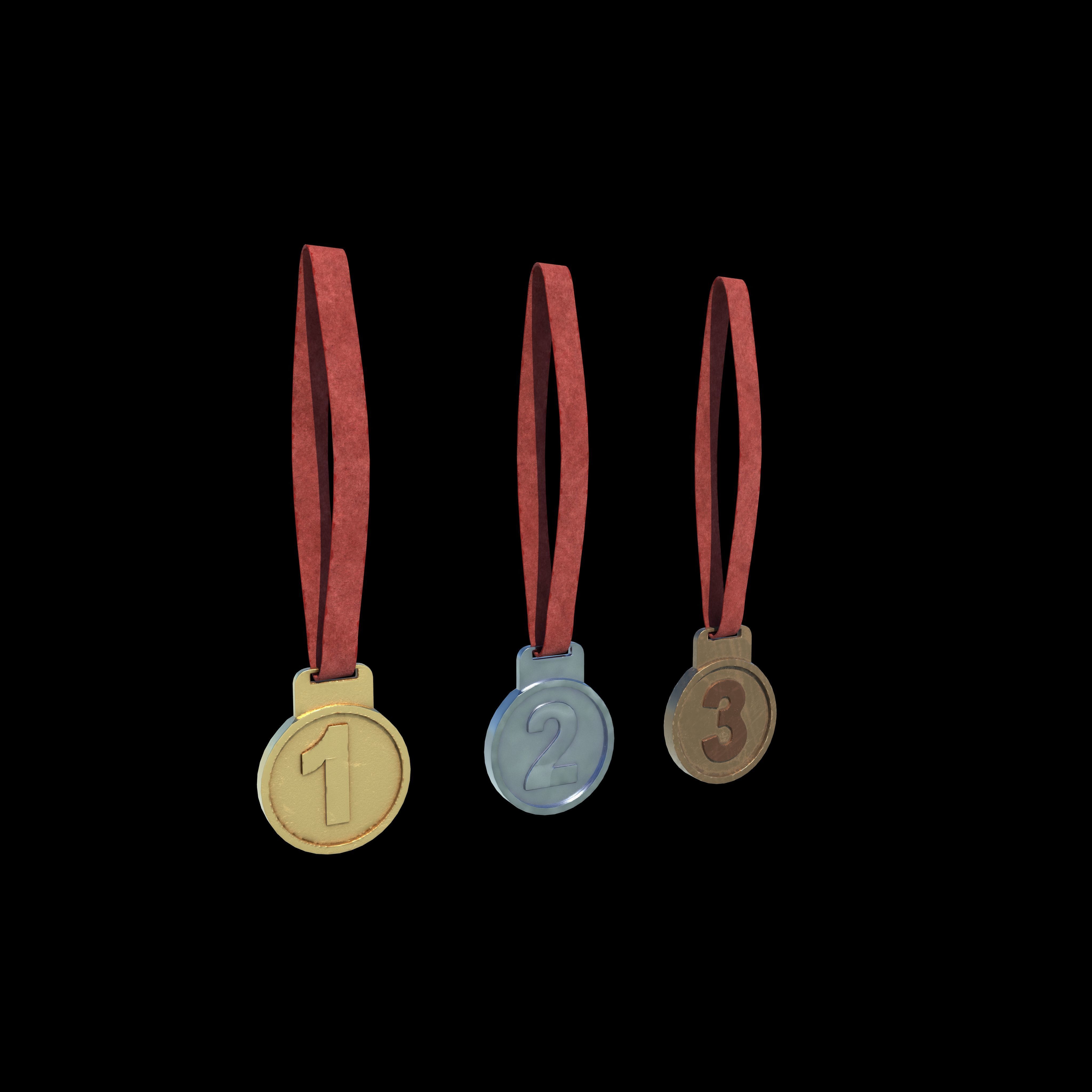 Three Medals  3D model_2