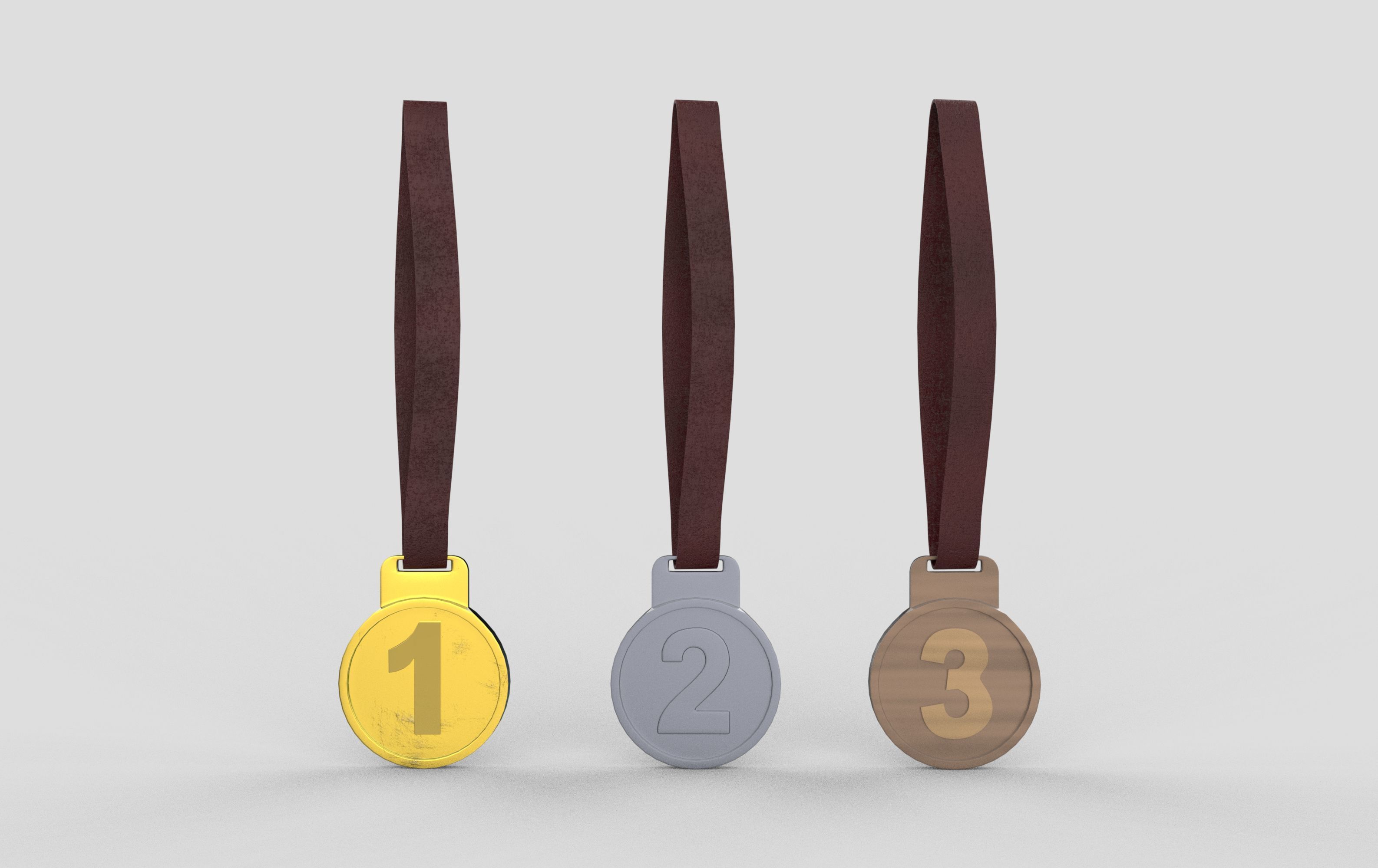 Three Medals  3D model_7