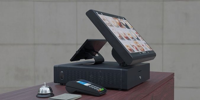 Ordering machine Low-poly 3D model