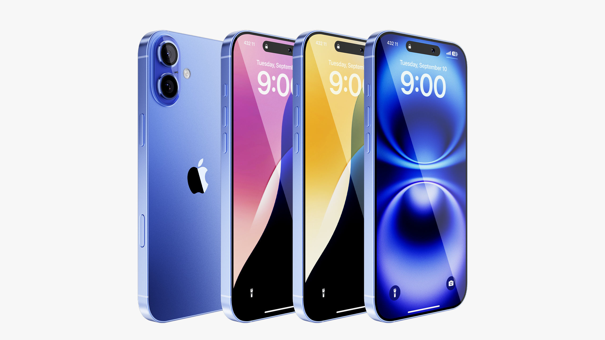 Apple iPhone 16 - 16 Plus Ultramarine Collection 3D model_1