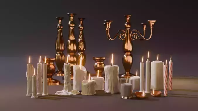 Candle lamp stand collection