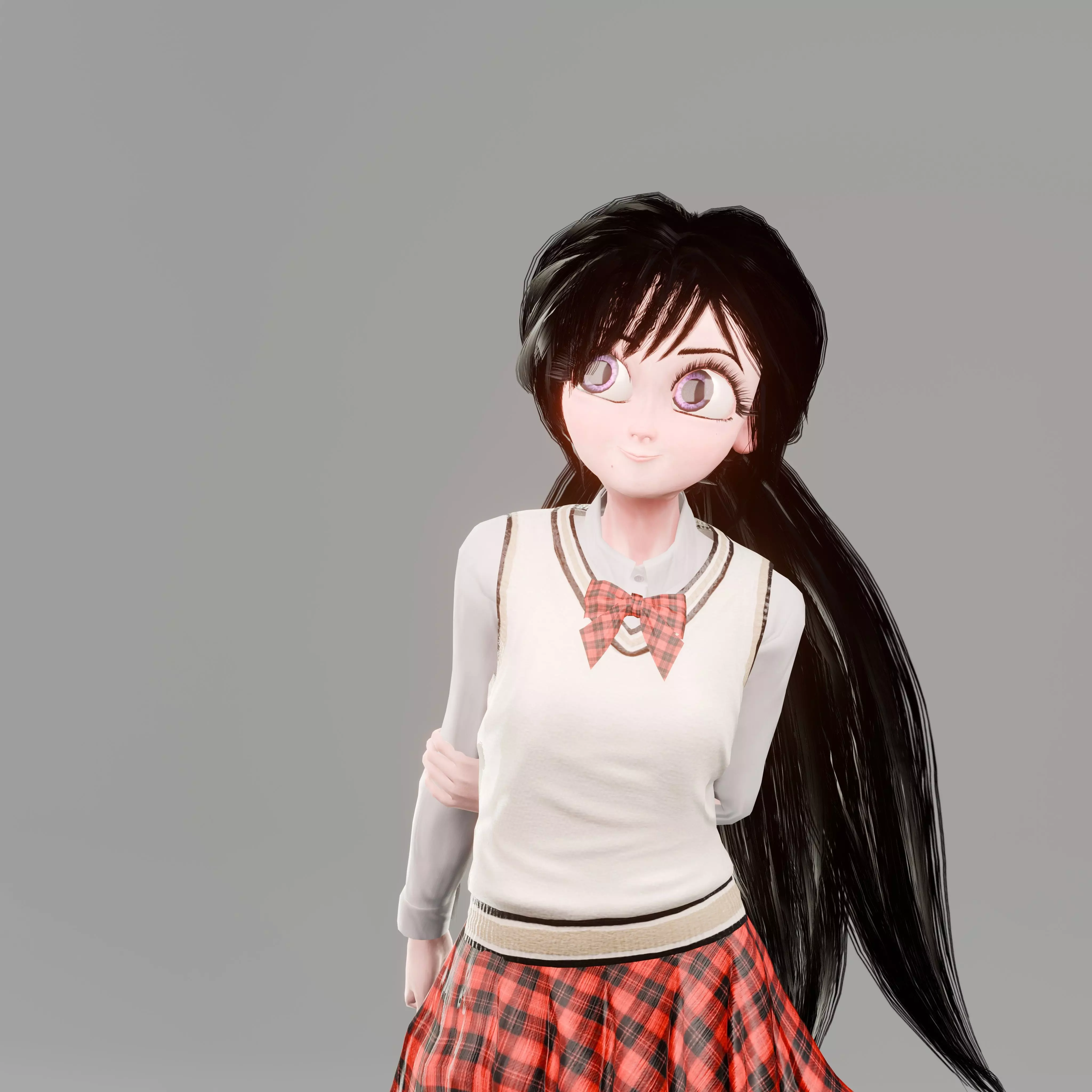 Stylized Female Student 3D model