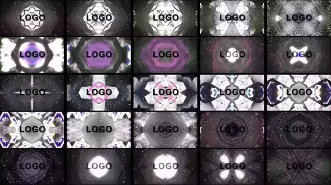 25 sets of AE projects of beautiful fashion kaleidoscope