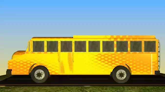 Indian Bus Model Type 4 Free low-poly 3D model