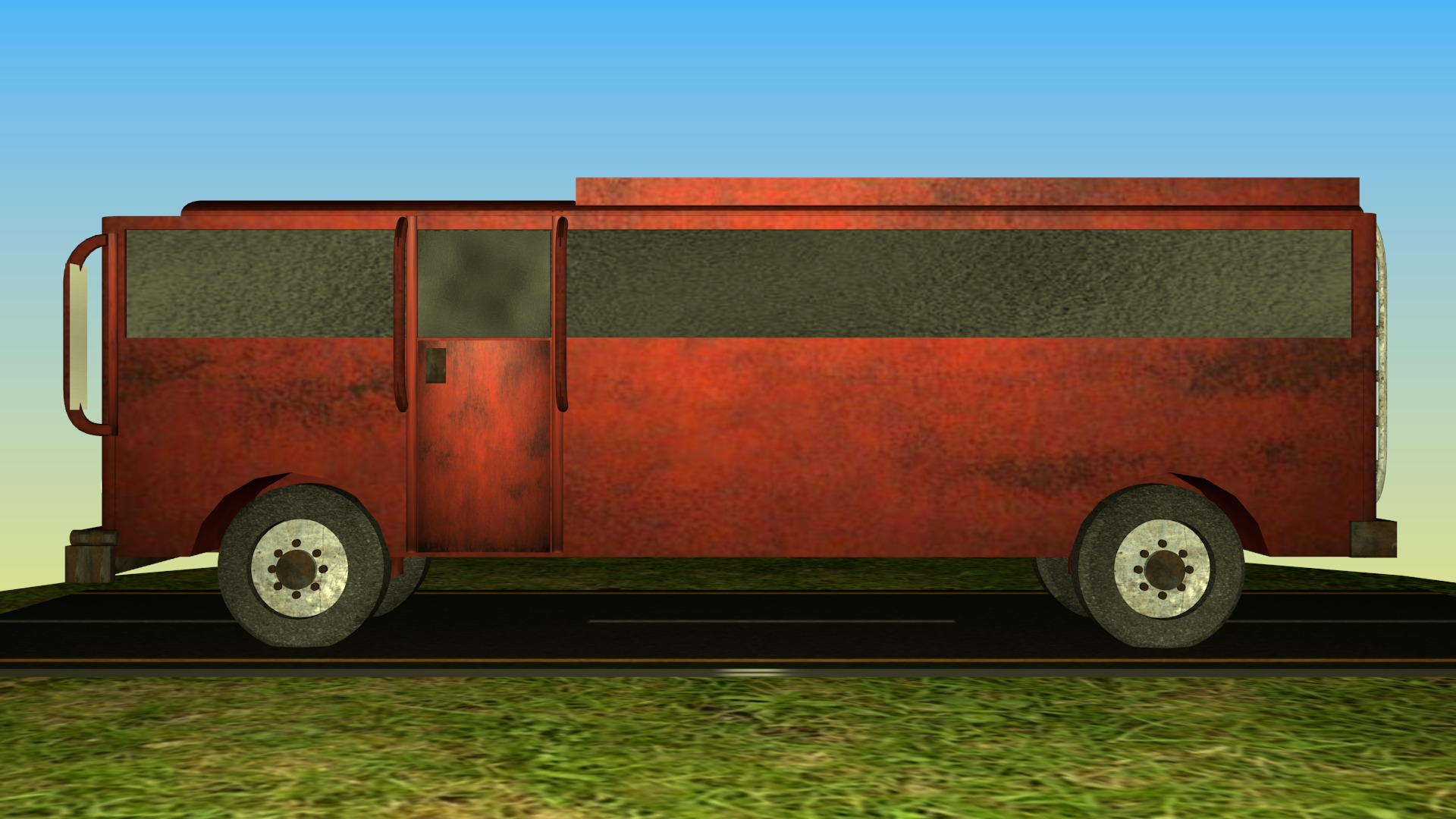 Indian Bus Model Type 5 Free low-poly 3D model_2