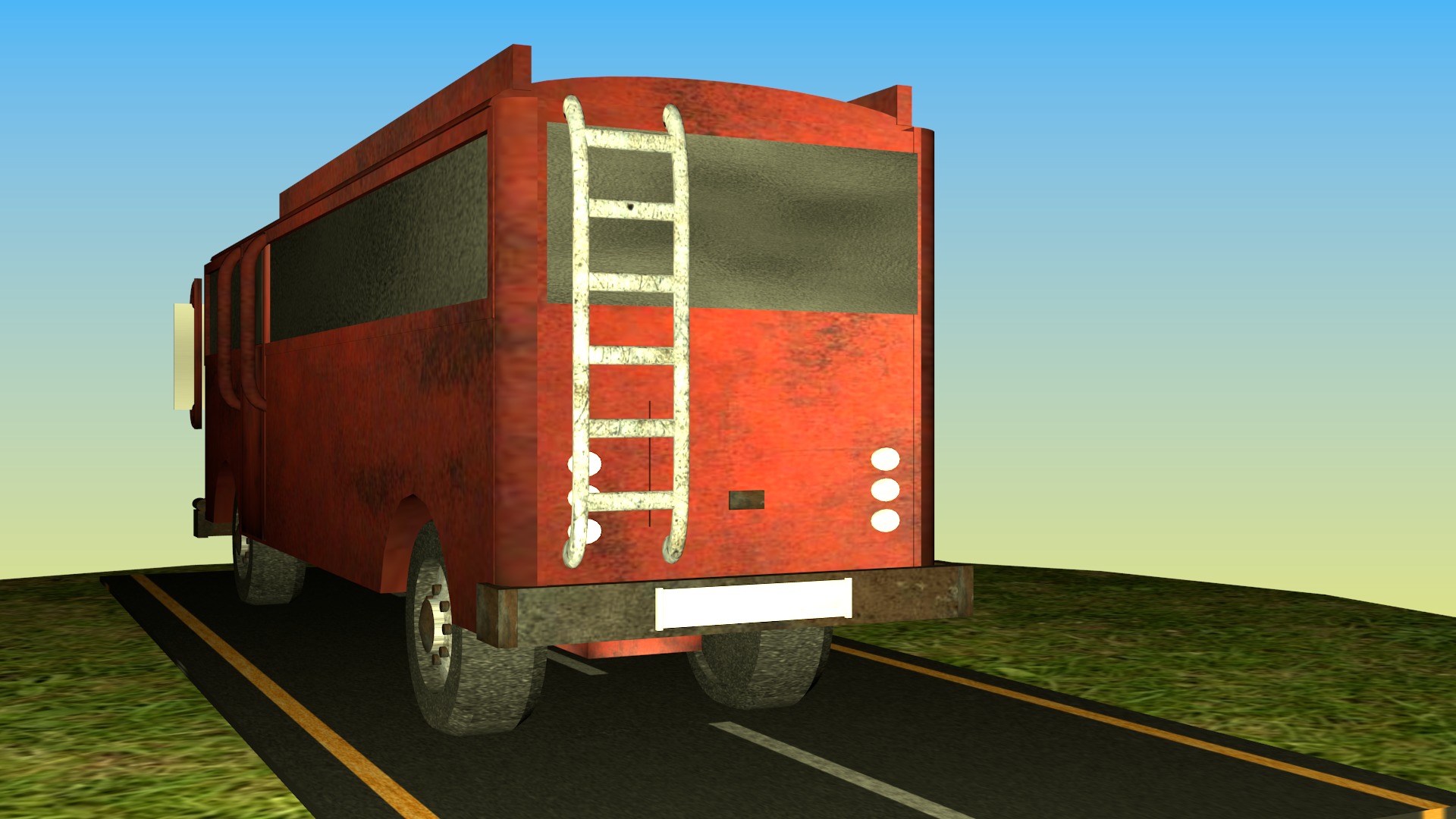 Indian Bus Model Type 5 Free low-poly 3D model_5