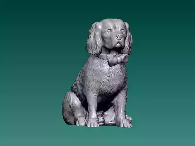 labradoodle cast statue - 3D print