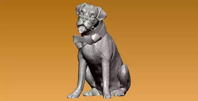 Boxer dog - 3D print - Statue