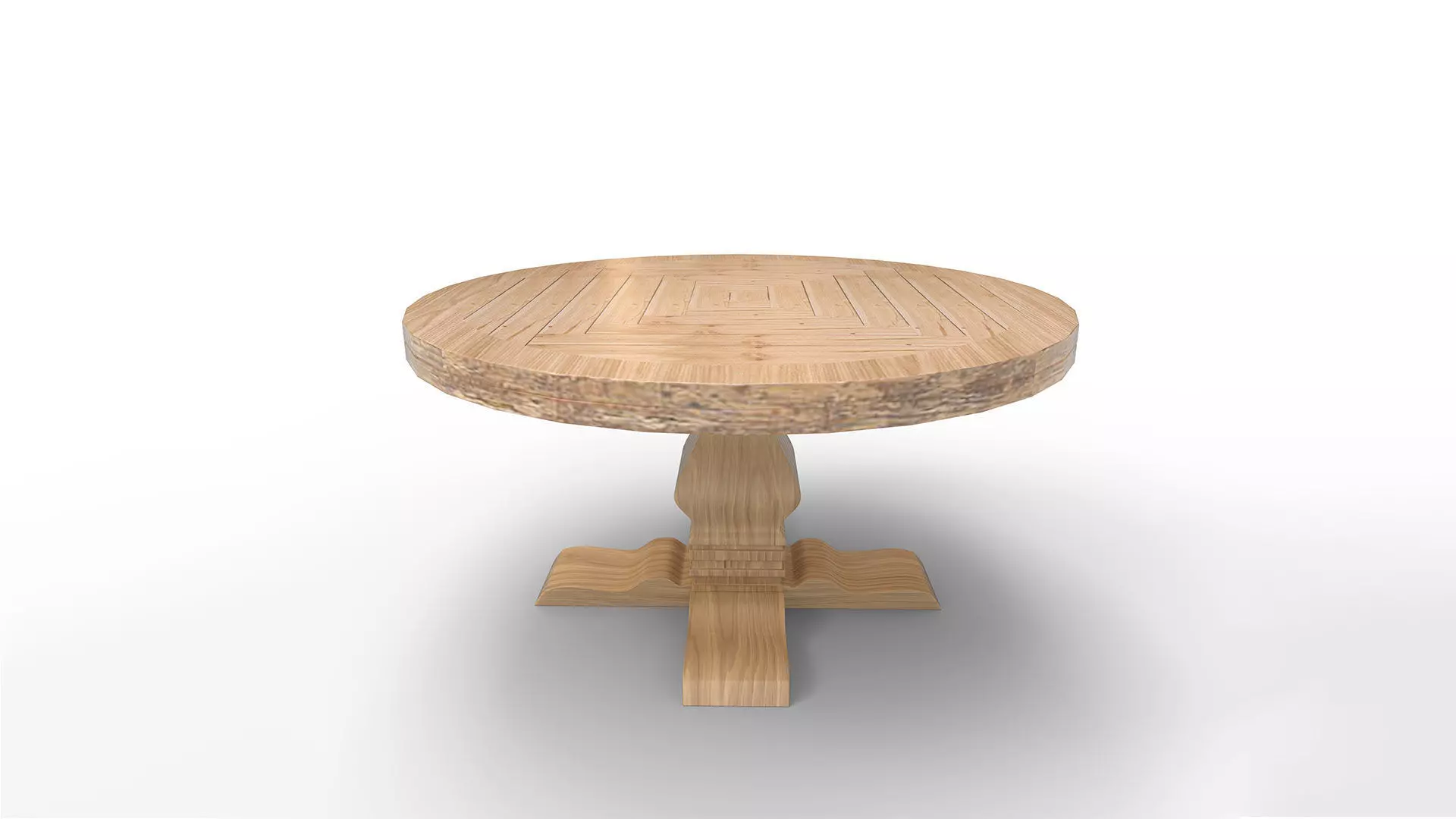 Candace Round Solid Wood Dining Table 3D model_0