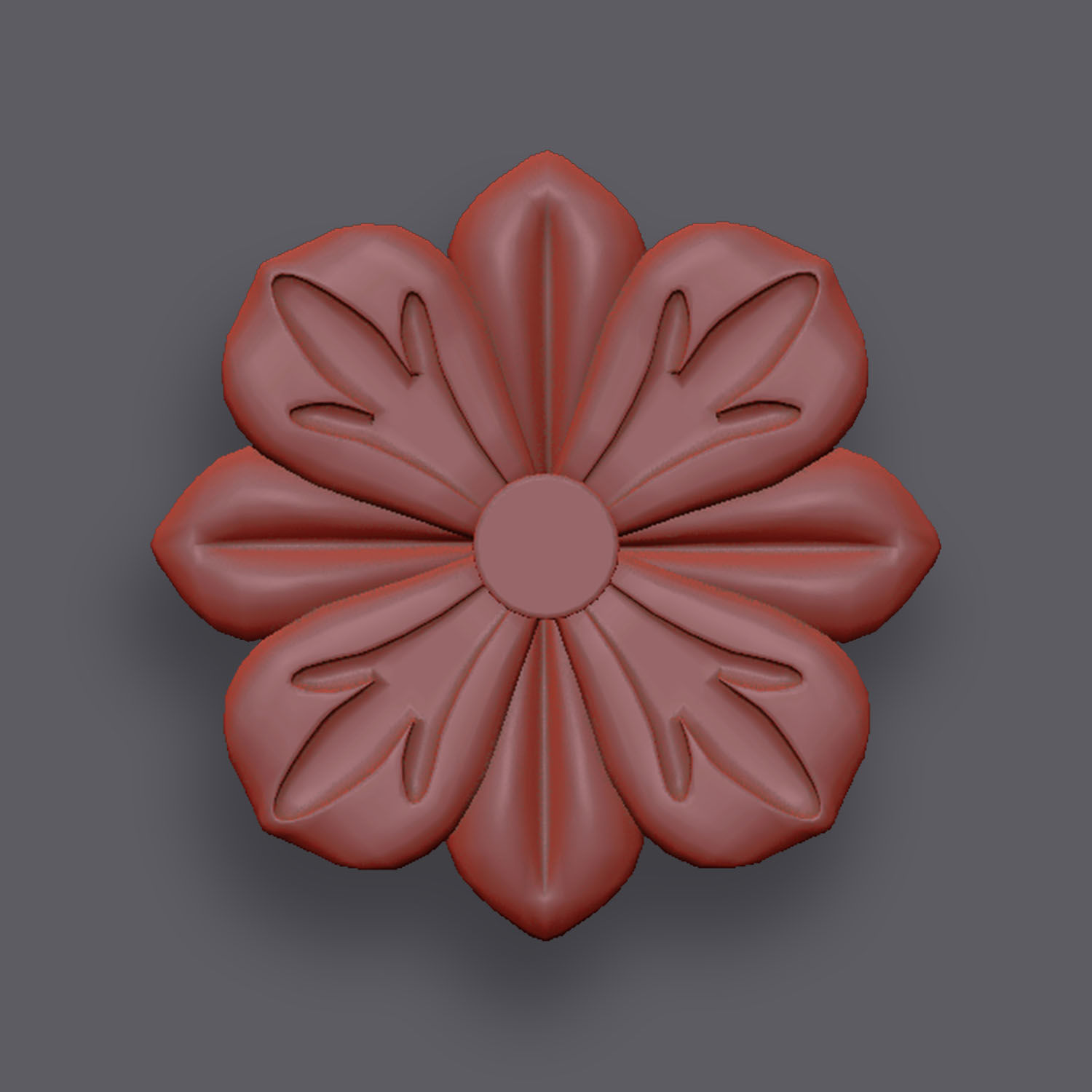 5 Flowers Ornamental Pack 8 3D model_14