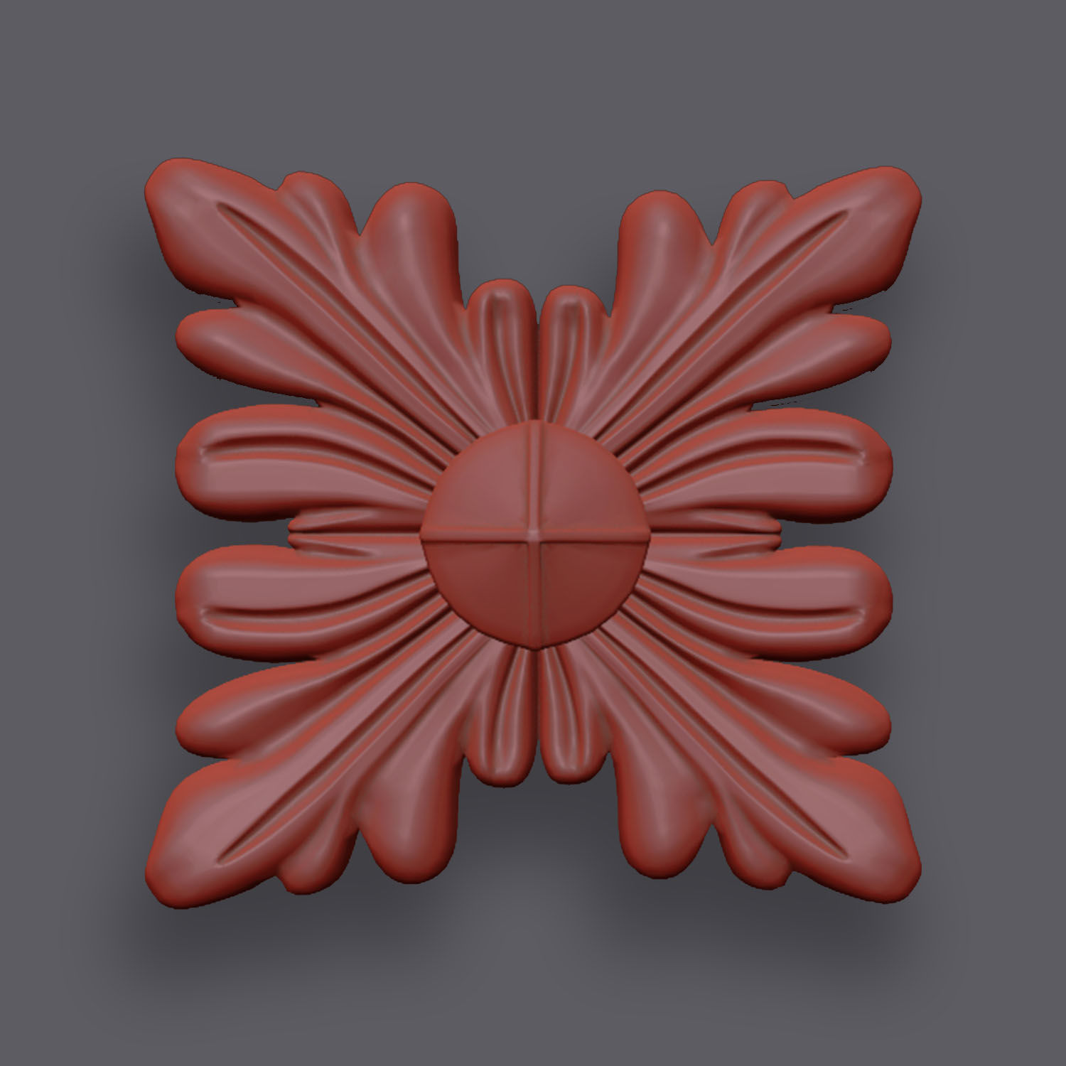 5 Flowers Ornamental Pack 8 3D model_13