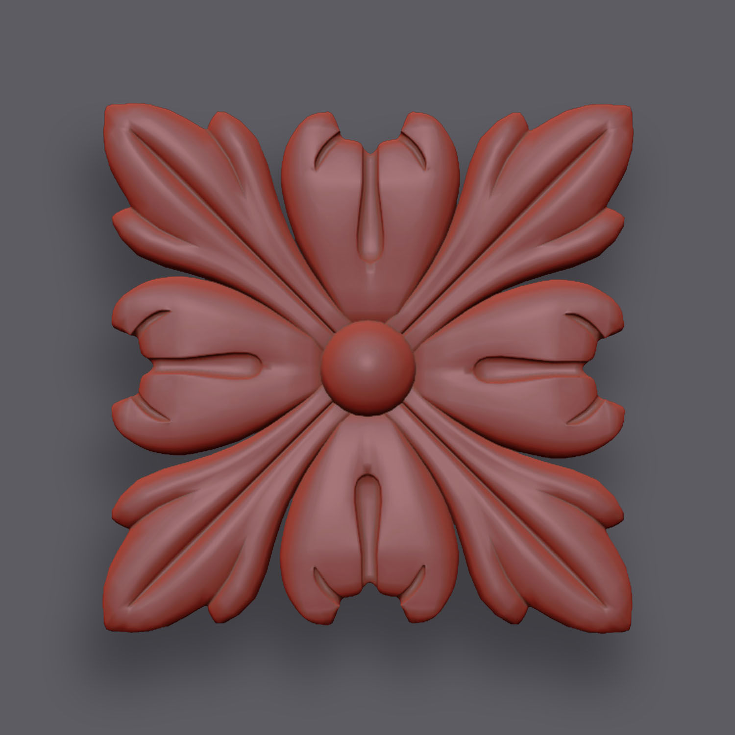 5 Flowers Ornamental Pack 8 3D model_17