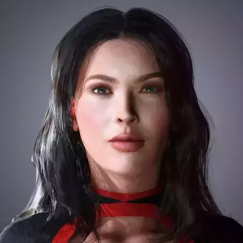 Megan Fox Character  Low-poly 3D model