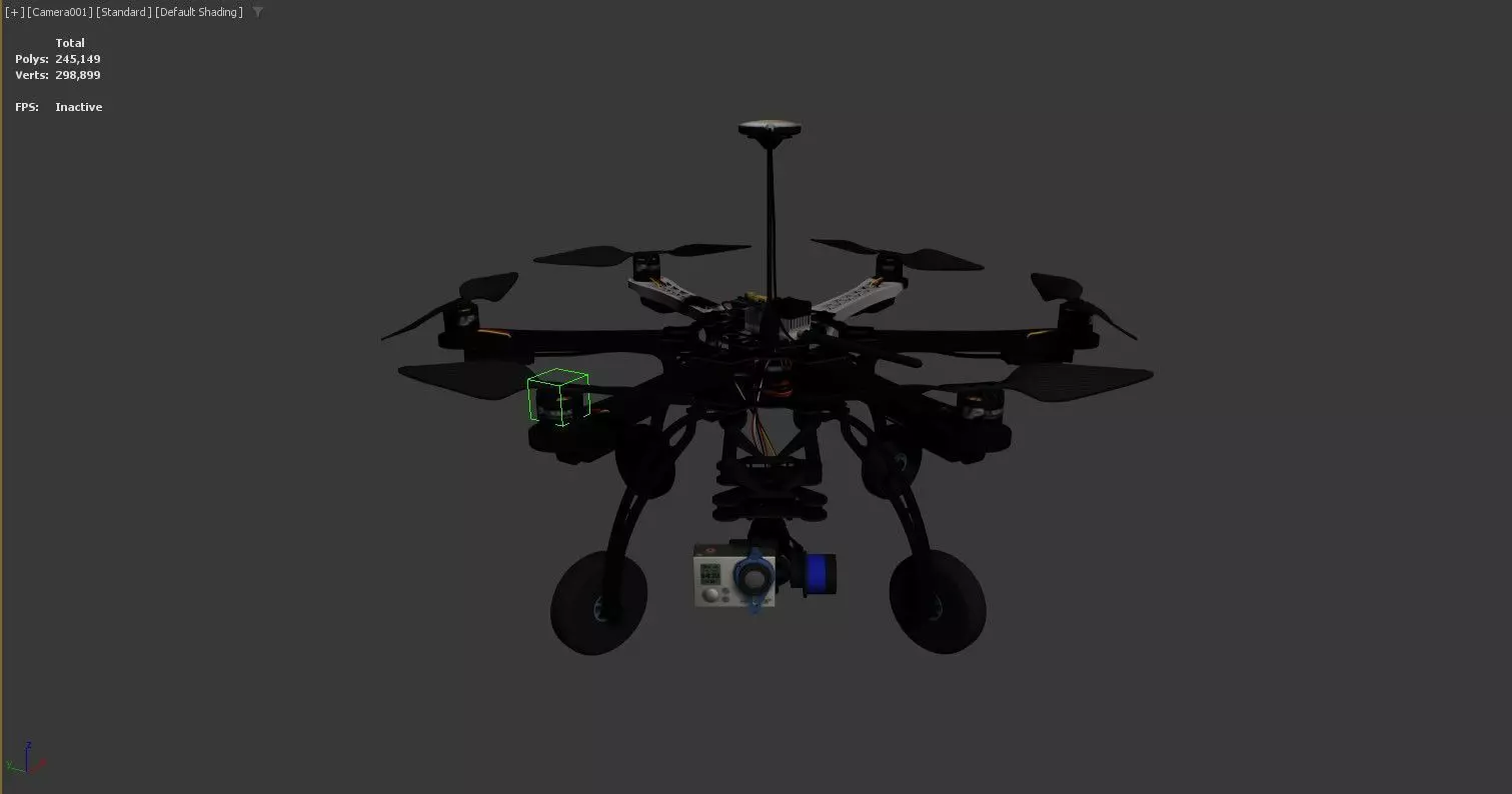 3D model of a drone with multiple rotors 3D model_0