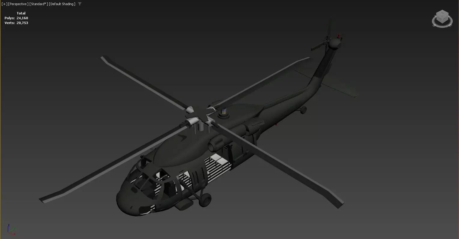 The image shows a 3D model of a helicopter Low-poly 3D model_0