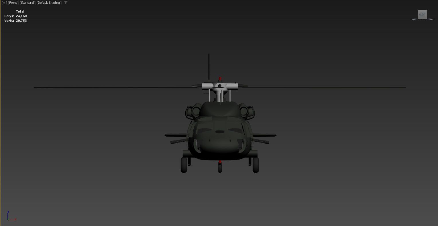 The image shows a 3D model of a helicopter Low-poly 3D model_3