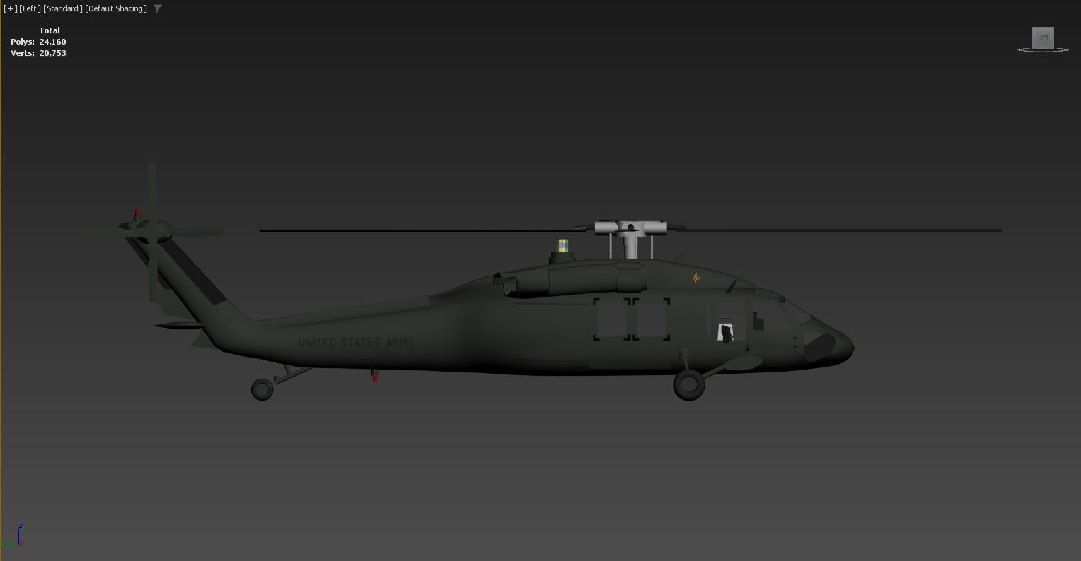 The image shows a 3D model of a helicopter Low-poly 3D model_4