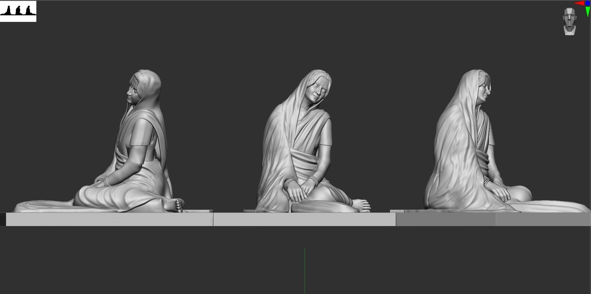 Anandamayi Ma  3D print model_2