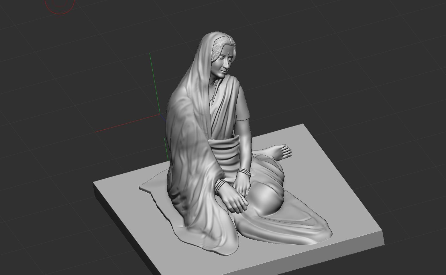 Anandamayi Ma  3D print model_5
