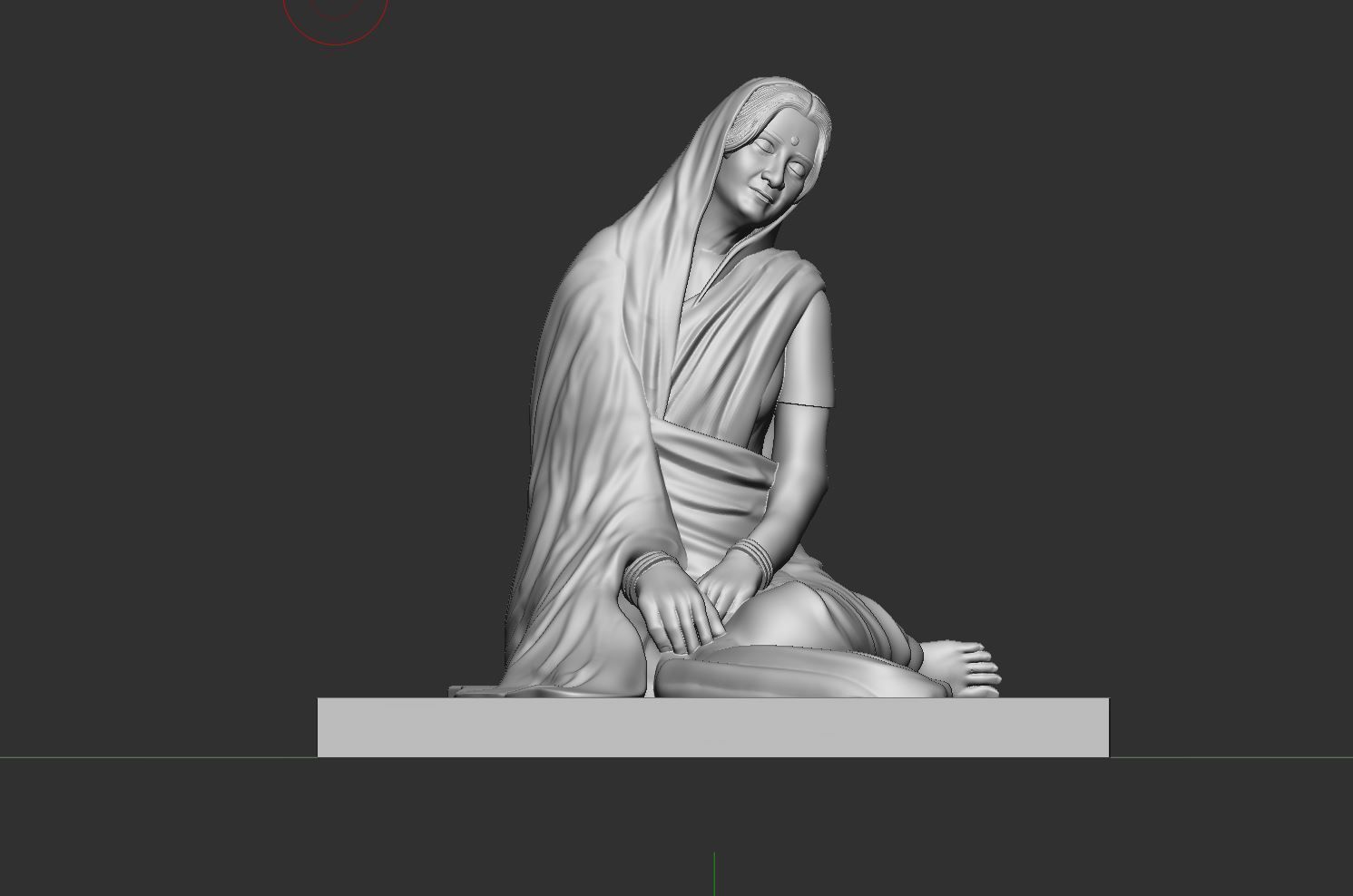 Anandamayi Ma  3D print model_4