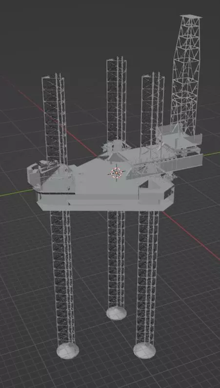 Jack Up Rig 3D model_0