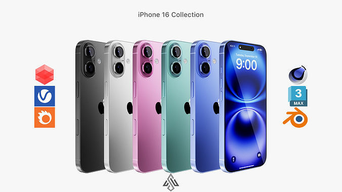 Apple iPhone 16 Collection 3D model
