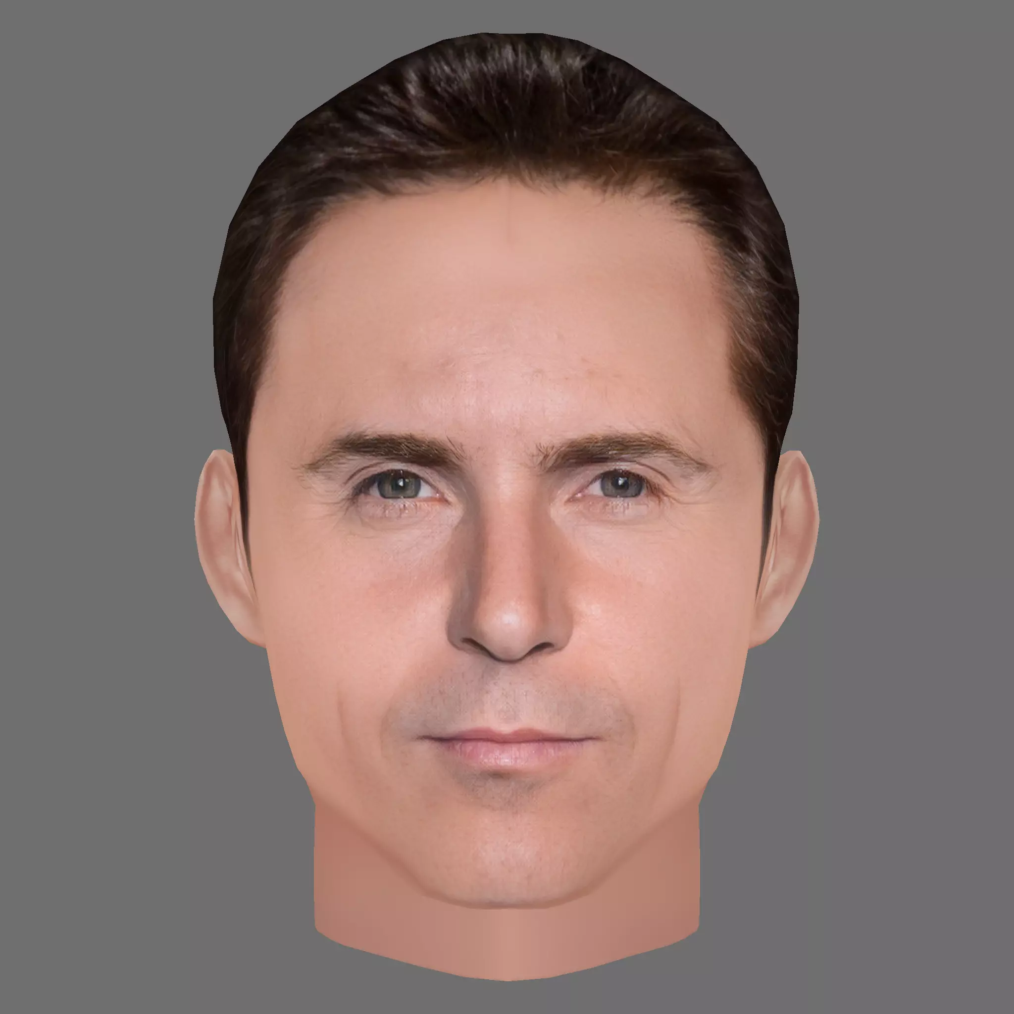Alessandro Nivola Head - Low poly head for game Low-poly 3D model_0