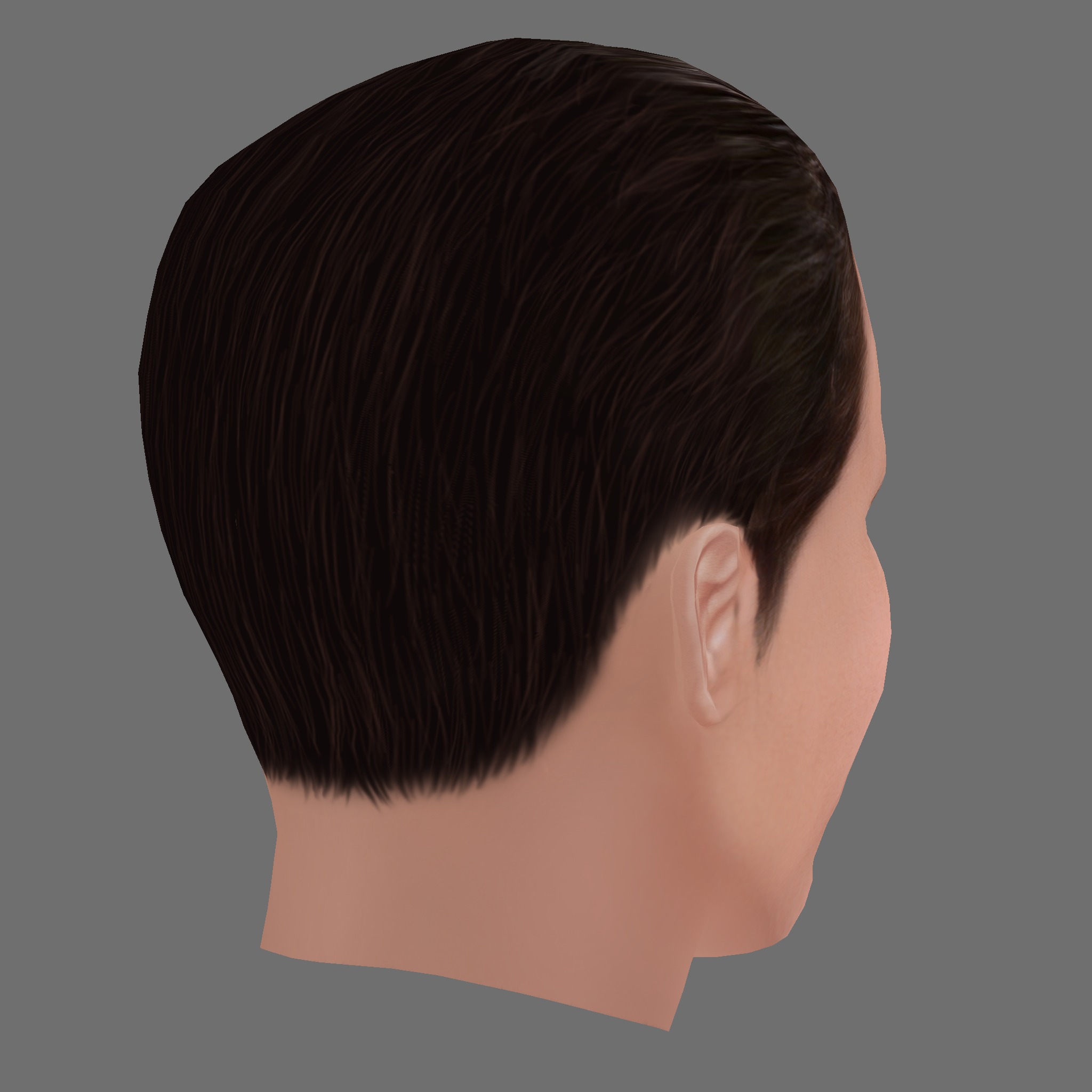 Alessandro Nivola Head - Low poly head for game Low-poly 3D model_4